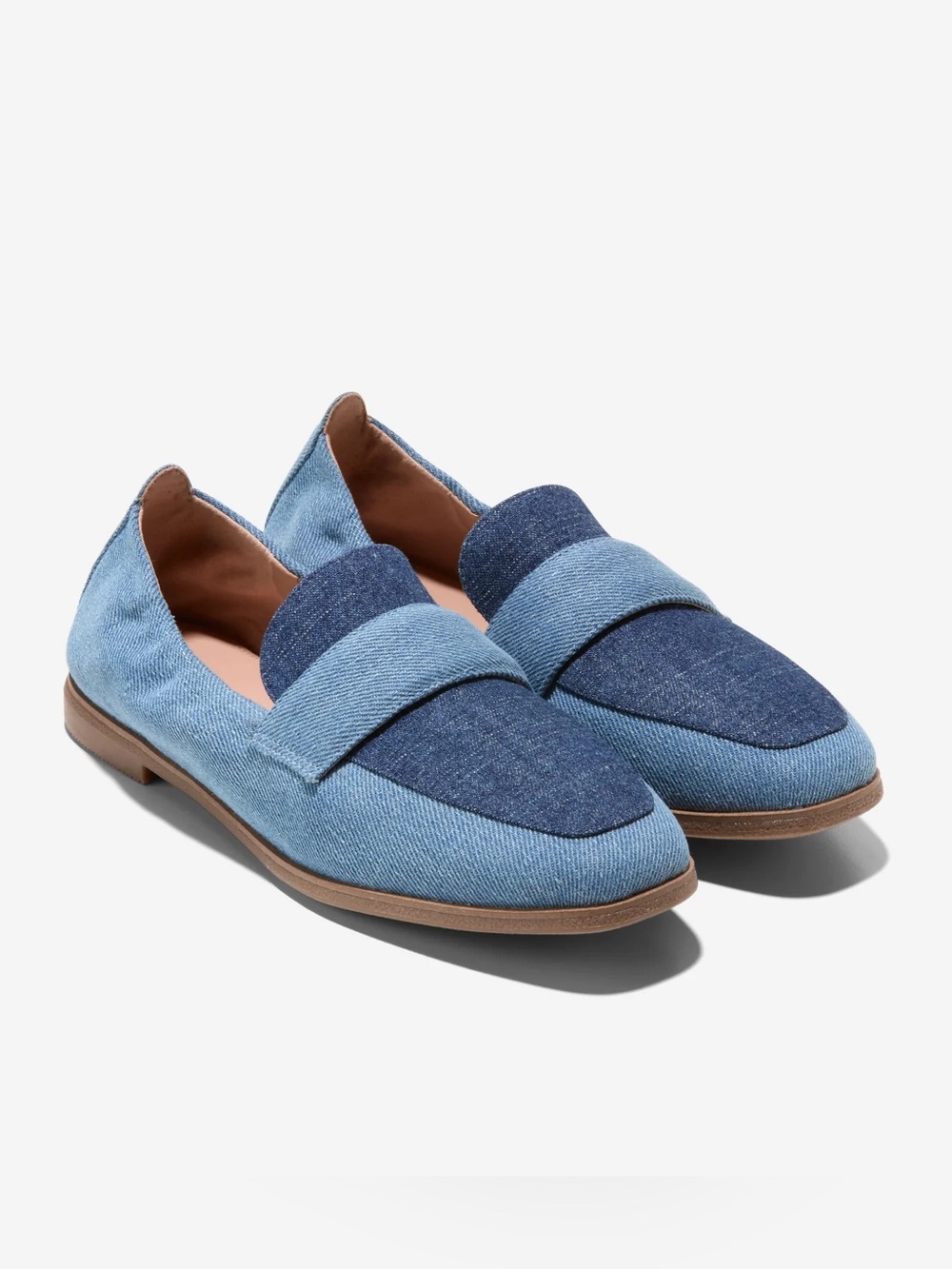 Cole Haan Trinnie Soft Denim Square Toe Loafers